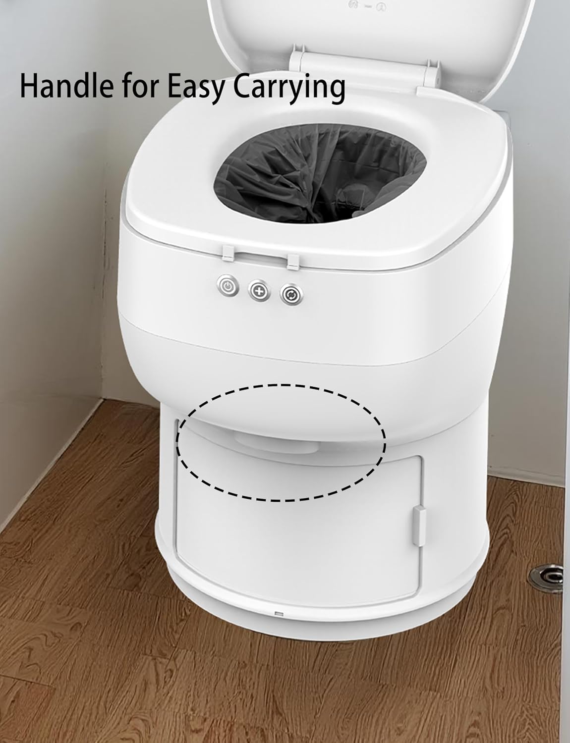 Fixed RV Dry Flush Toilet, Waterless Rechargeable (featuring LooSeal waterless seal technology)